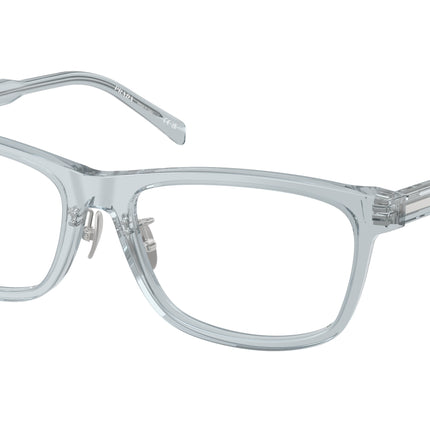 Prada PRB08VD Rectangle Eyeglasses  19T1O1-Blue Transparent 56-145-17 - Color Map Blue