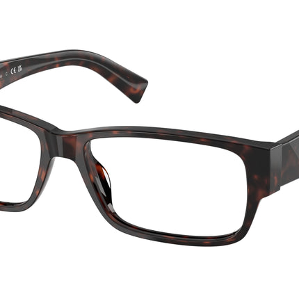 Prada PRB09VF Rectangle Eyeglasses  17N1O1-Root Havana 57-145-14 - Color Map Tortoise