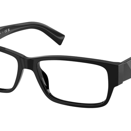Prada PRB09V Rectangle Eyeglasses  16K1O1-Black 57-145-16 - Color Map Black
