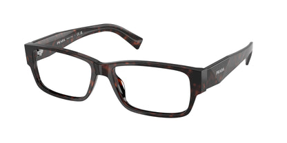 Prada PRB09V Rectangle Eyeglasses  17N1O1-Root Havana 57-145-16 - Color Map Tortoise