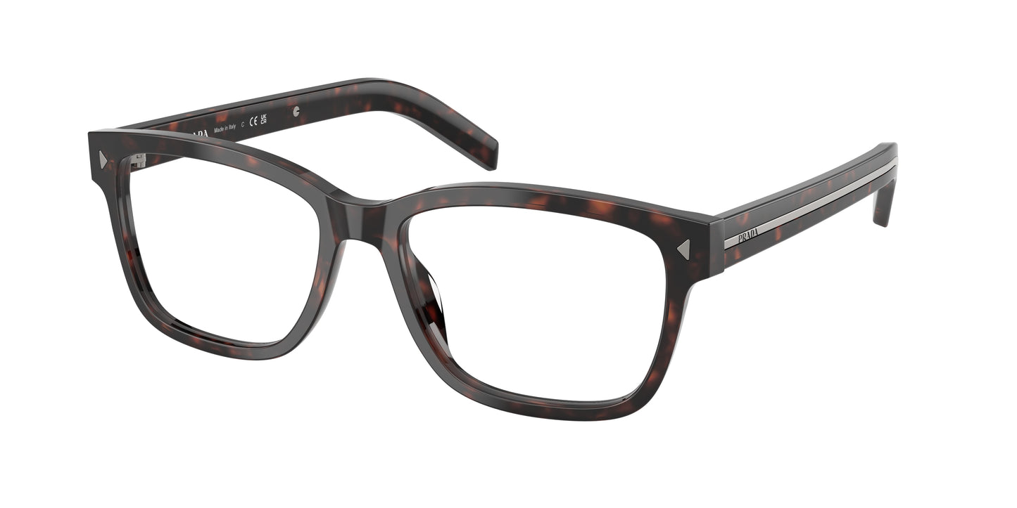 Prada PRB10VF Rectangle Eyeglasses  17N1O1-Root Havana 56-150-16 - Color Map Tortoise