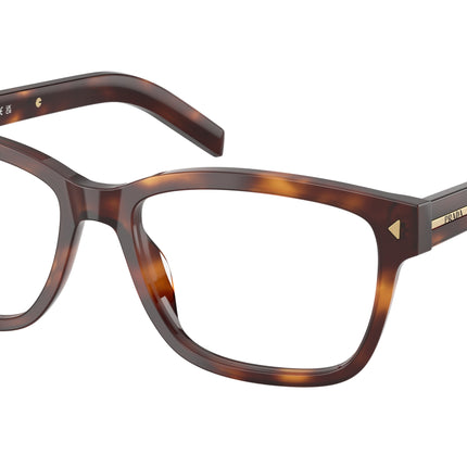 Prada PRB10V Rectangle Eyeglasses  15W1O1-Havana 55-150-17 - Color Map Tortoise