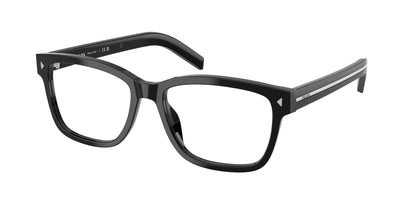 Prada PRB10V Rectangle Eyeglasses  16K1O1-Black 55-150-17 - Color Map Black