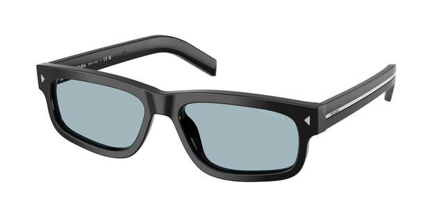 Prada PRB11SF Rectangle Sunglasses  16K60P-Black 57-145-15 - Color Map Black
