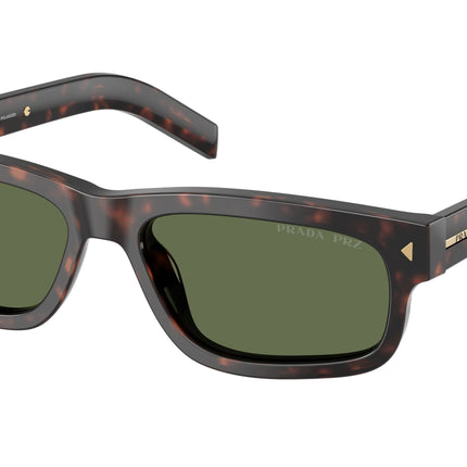 Prada PRB11S Rectangle Sunglasses  17N20G-Root Tortoise 57-145-17 - Color Map Tortoise
