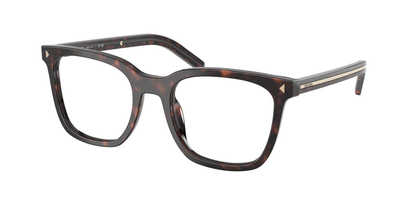 Prada PRB11V Pillow Eyeglasses  17N1O1-Root Tortoise 52-145-20 - Color Map Tortoise