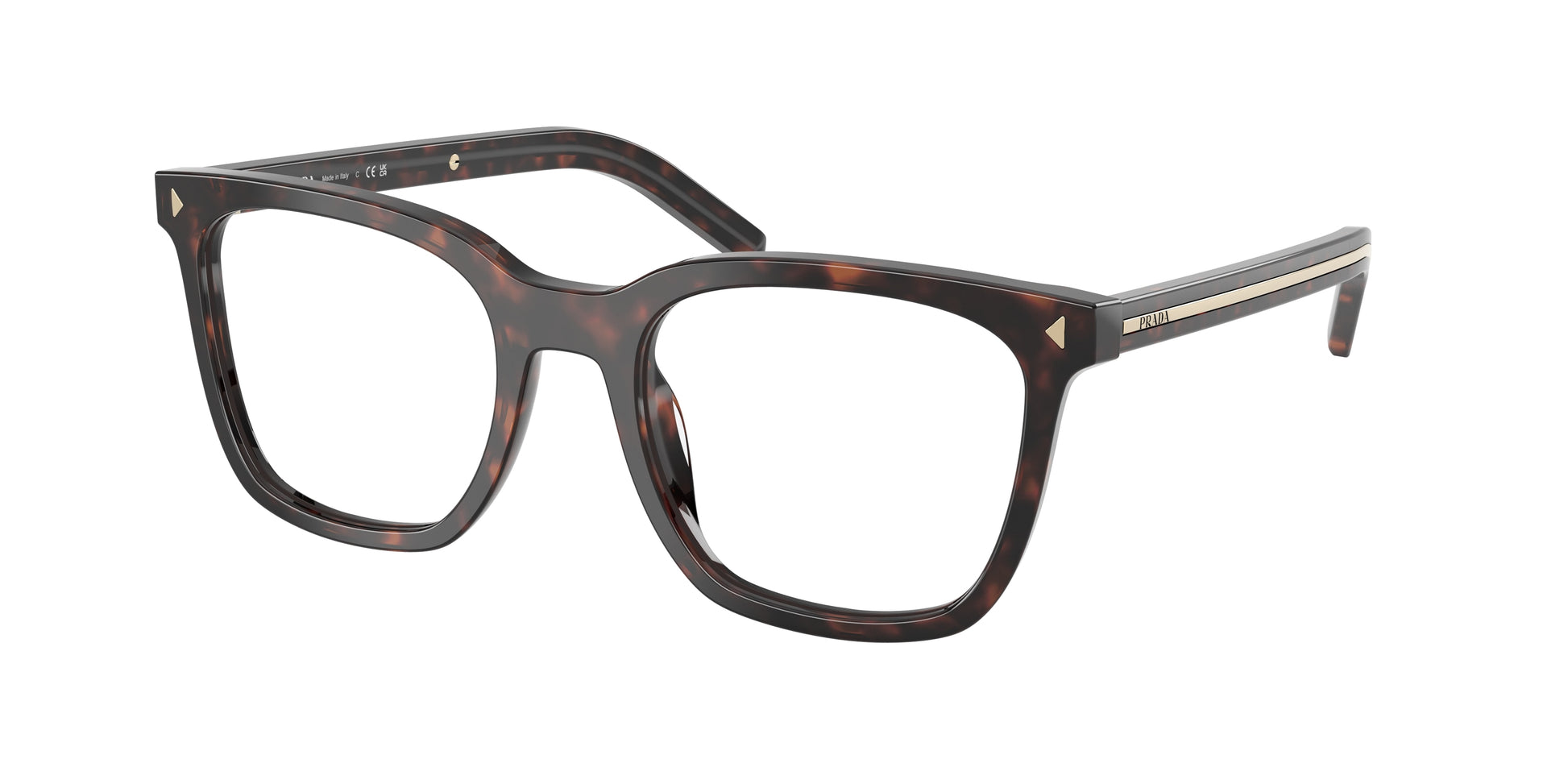 Prada PRB11V Pillow Eyeglasses  17N1O1-Root Tortoise 52-145-20 - Color Map Tortoise