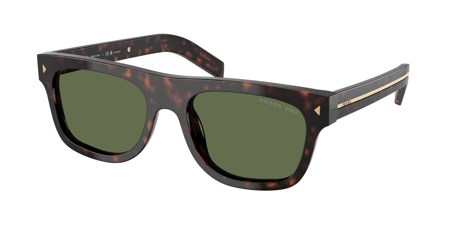 Prada PRB12SF Pillow Sunglasses  17N20G-Root Tortoise 55-145-19 - Color Map Tortoise