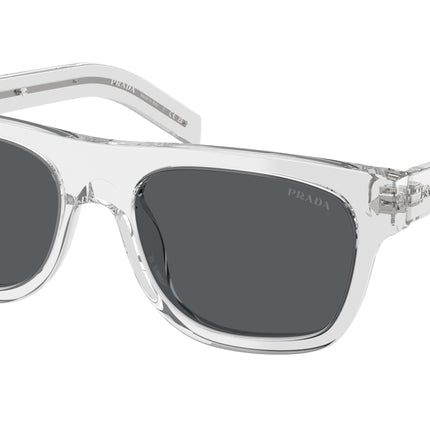 Prada PRB12S Pillow Sunglasses  12R07T-Transparent Grey 55-145-19 - Color Map Grey