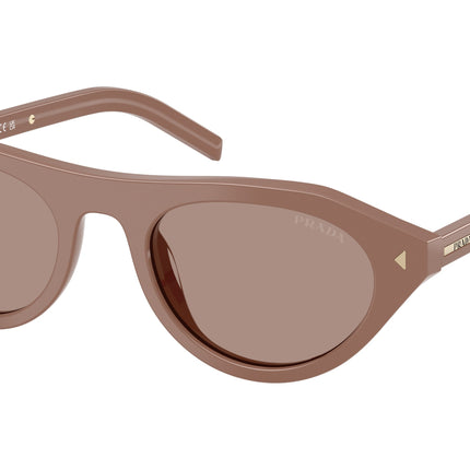Prada PRB15SF Irregular Sunglasses  28D02T-Pecan 52-145-19 - Color Map Brown
