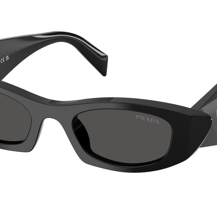 Prada PRB16S Oval Sunglasses  16K08Z-Black 50-145-21 - Color Map Black