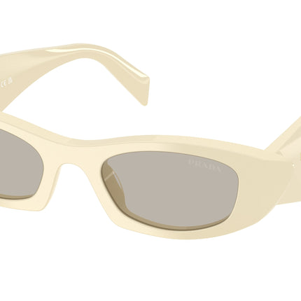 Prada PRB16S Oval Sunglasses  21D5J2-White Milk 50-145-21 - Color Map White