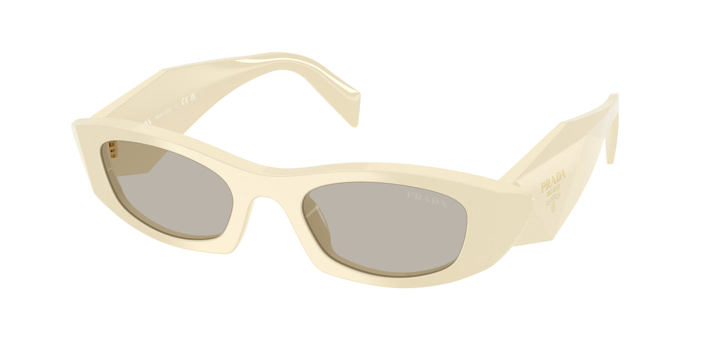 Prada PRB16S Oval Sunglasses  21D5J2-White Milk 50-145-21 - Color Map White