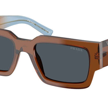 Prada PRB17SF Rectangle Sunglasses  25F70B-Chocolate 55-145-18 - Color Map Brown