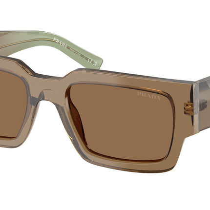 Prada PRB17S Rectangle Sunglasses  29E90F-Terra 54-145-20 - Color Map Brown