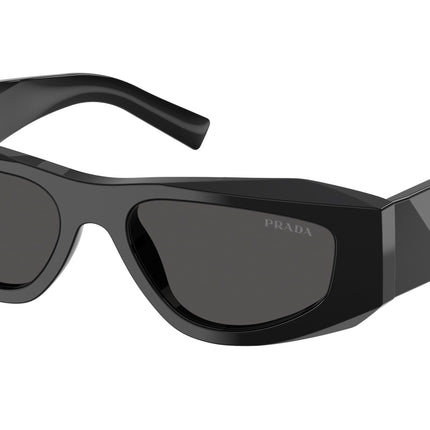 Prada PRB19S Pillow Sunglasses  16K08Z-Black 52-145-17 - Color Map Black