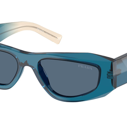 Prada PRB19S Pillow Sunglasses  24F80S-Blue 52-145-17 - Color Map Blue