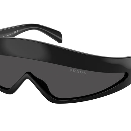 Prada PRB20S Cat Eye Sunglasses  1AB08Z-Black 0-120-138 - Color Map Black