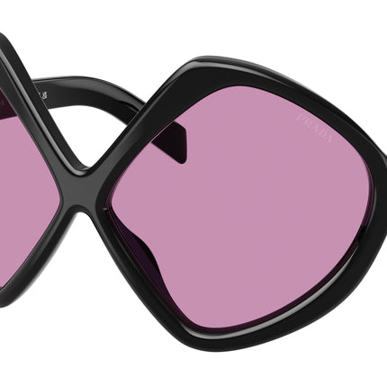 Prada PRB21S Irregular Sunglasses  16K30G-Black 68-125-12 - Color Map Black