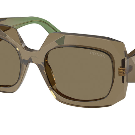 Prada PRB23SF Square Sunglasses  29E90F-Terra 55-145-19 - Color Map Brown
