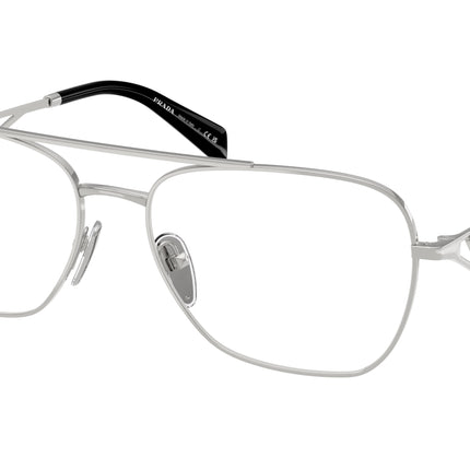 Prada PRB50V Pilot Eyeglasses  1BC1O1-Silver 59-140-17 - Color Map Silver