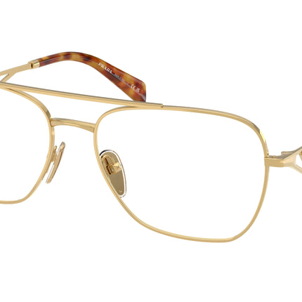 Prada PRB50V Pilot Eyeglasses  5AK1O1-Gold 59-140-17 - Color Map Gold