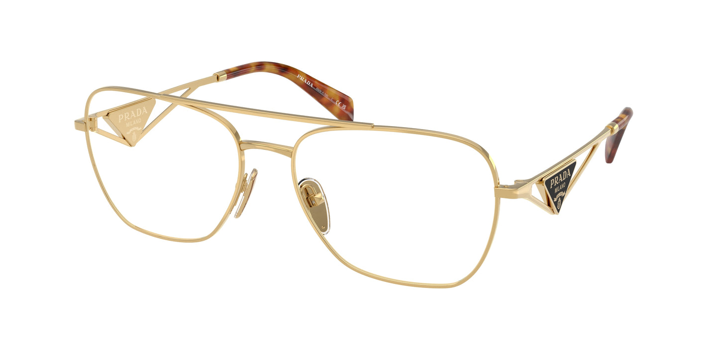 Prada PRB50V Pilot Eyeglasses  5AK1O1-Gold 59-140-17 - Color Map Gold