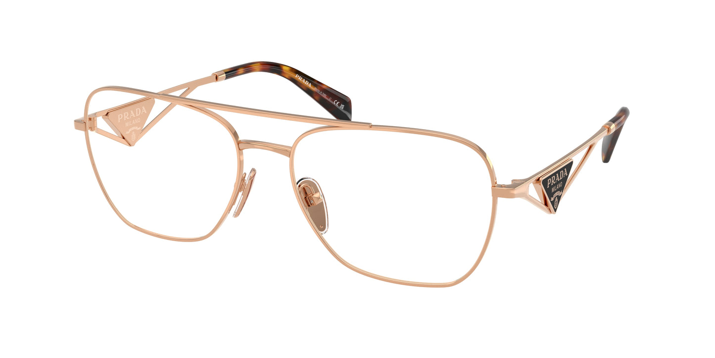 Prada PRB50V Pilot Eyeglasses  SVF1O1-Rose Gold 59-140-17 - Color Map Gold