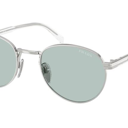 Prada PRB51S Oval Sunglasses  1BC40N-Acciaio 53-145-21 - Color Map Silver