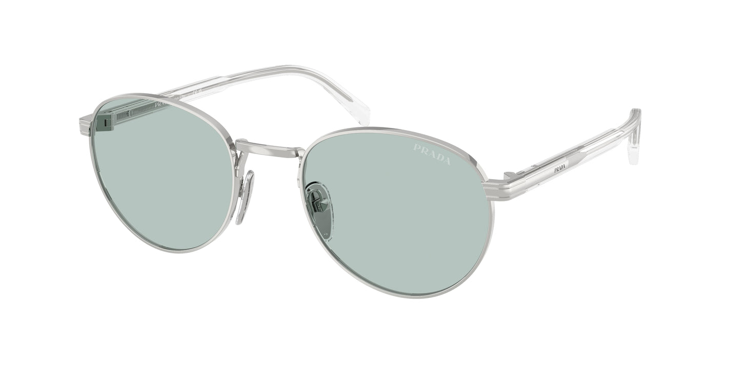 Prada PRB51S Oval Sunglasses  1BC40N-Acciaio 53-145-21 - Color Map Silver