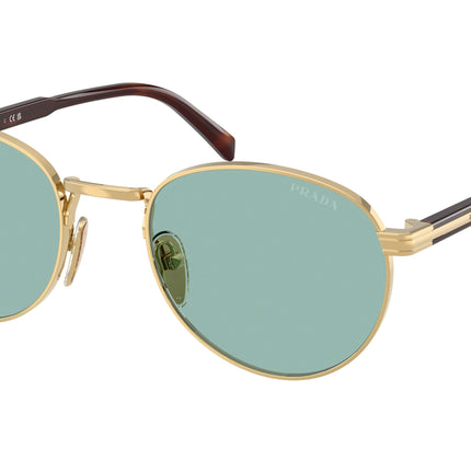 Prada PRB51S Oval Sunglasses  5AK40K-Shiny Gold 53-145-21 - Color Map Gold