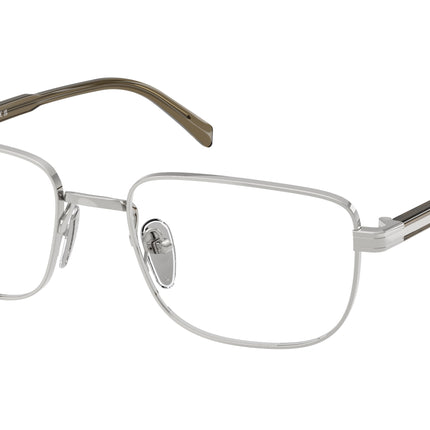 Prada PRB51V Rectangle Eyeglasses  11U1O1-Silver 55-145-19 - Color Map Silver