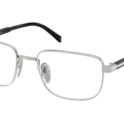 Prada PRB51V Rectangle Eyeglasses  1BC1O1-Silver 55-145-19 - Color Map Silver