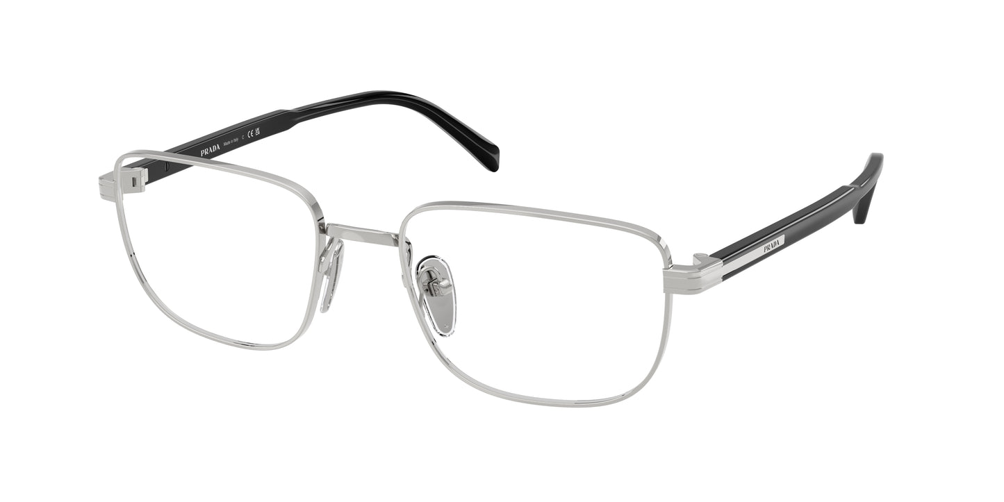 Prada PRB51V Rectangle Eyeglasses  1BC1O1-Silver 55-145-19 - Color Map Silver