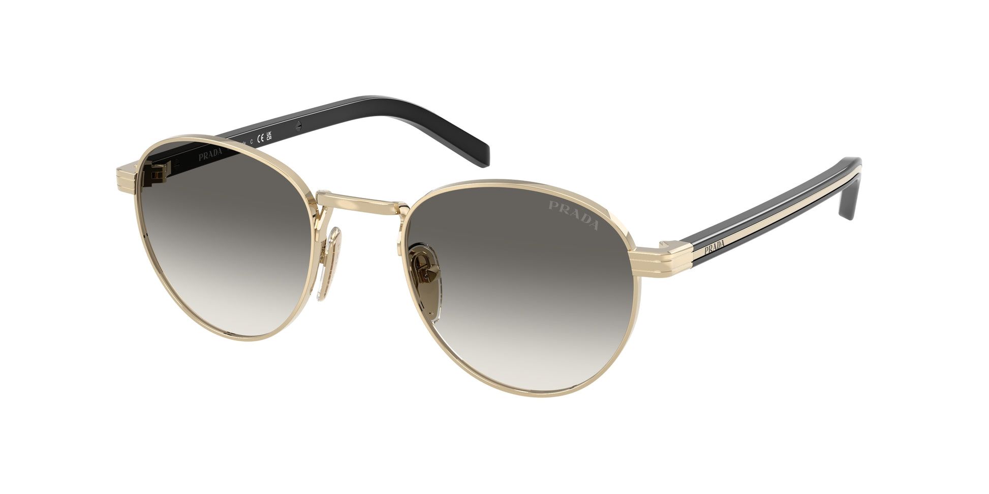 Prada PRB52S Phantos Sunglasses  ZVN02C-Pale Gold 49-145-21 - Color Map Gold