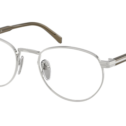 Prada PRB52V Phantos Eyeglasses  11U1O1-Silver 53-145-20 - Color Map Silver