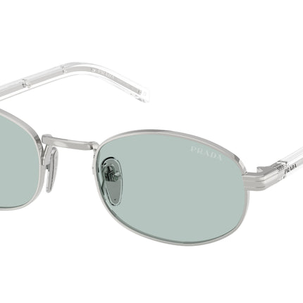Prada PRB53S Oval Sunglasses  1BC40N-Silver 52-145-21 - Color Map Silver