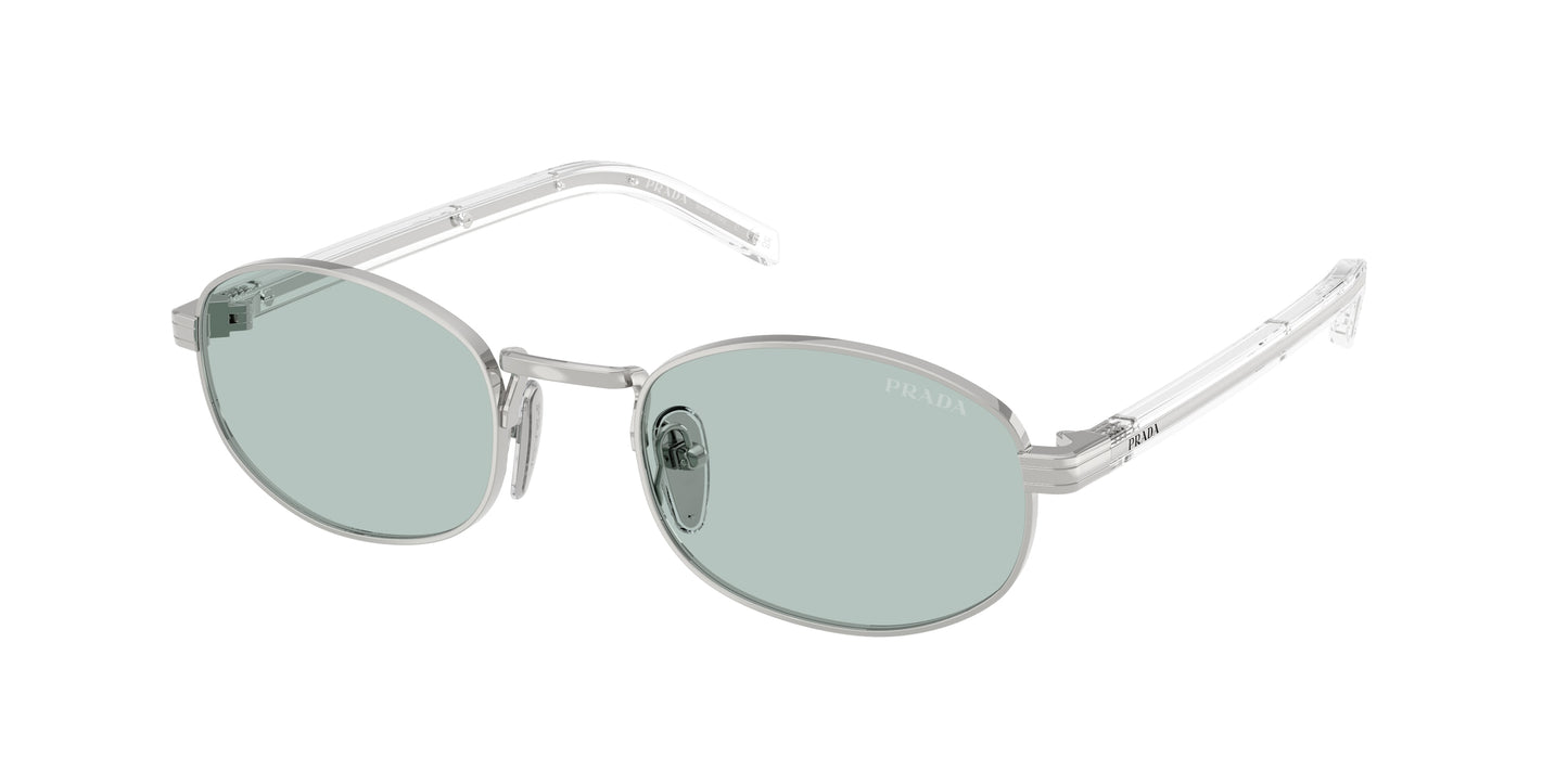 Prada PRB53S Oval Sunglasses  1BC40N-Silver 52-145-21 - Color Map Silver