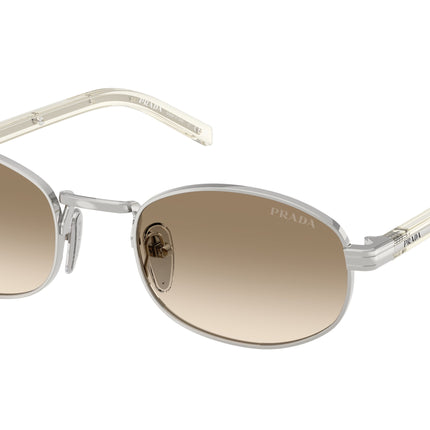 Prada PRB53S Oval Sunglasses  1BC80K-Silver 52-145-21 - Color Map Silver