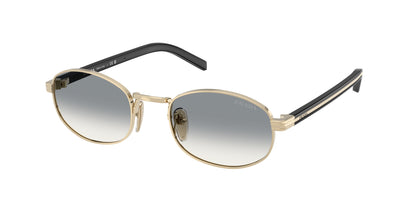Prada PRB53S Oval Sunglasses  ZVN02C-Pale Gold 52-145-21 - Color Map Gold