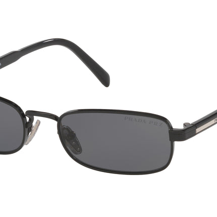 Prada PRB54S Rectangle Sunglasses  1AB5Z1-Black 54-145-20 - Color Map Black