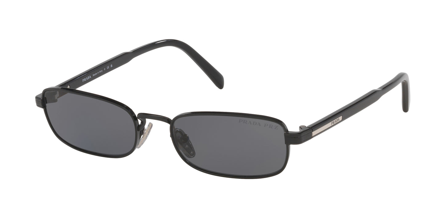 Prada PRB54S Rectangle Sunglasses  1AB5Z1-Black 54-145-20 - Color Map Black