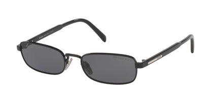 Prada PRB54S Rectangle Sunglasses  1AB5Z1-Black 54-145-20 - Color Map Black