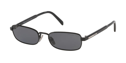 Prada PRB54S Rectangle Sunglasses  1AB5Z1-Black 54-145-20 - Color Map Black
