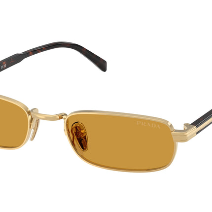 Prada PRB54S Rectangle Sunglasses  5AK50P-Gold 54-145-20 - Color Map Gold
