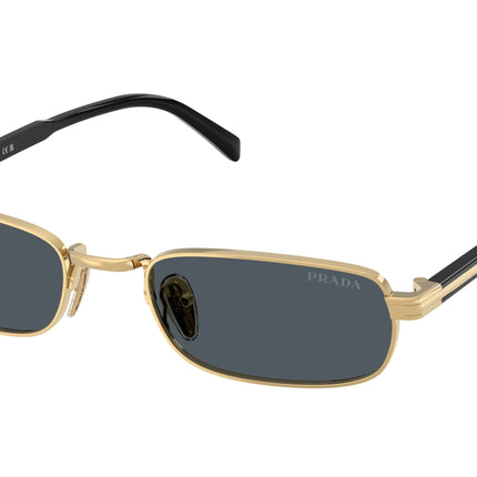 Prada PRB54S Rectangle Sunglasses  5AK70B-Gold 54-145-20 - Color Map Gold