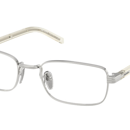 Prada PRB54V Rectangle Eyeglasses  1BC1O1-Silver 54-145-20 - Color Map Silver