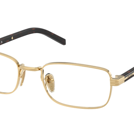 Prada PRB54V Rectangle Eyeglasses  5AK1O1-Gold 54-145-20 - Color Map Gold