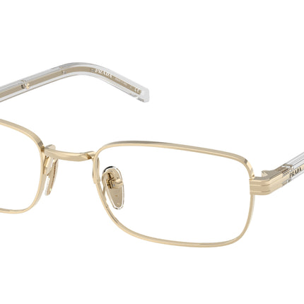 Prada PRB54V Rectangle Eyeglasses  ZVN1O1-Pale Gold 54-145-20 - Color Map Gold