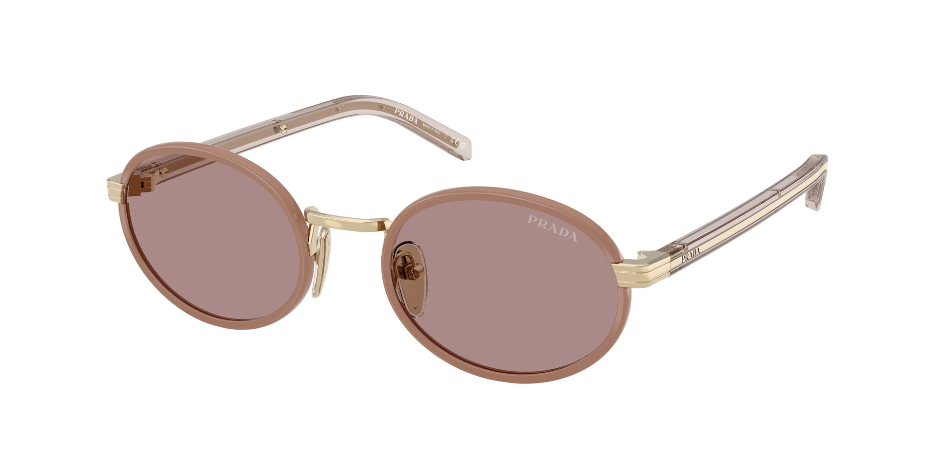Prada PRB56S Oval Sunglasses  24E20I-Pecan 52-145-20 - Color Map Brown